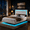 White, variant on Gewnee Queen Size PU Upholstered Platform Bed Frame,Adjustable Headboard with Wireless Remote to Customize Color and Brightness,Wood Slat Support,No Box Spring Required for Bedroom,Black