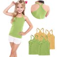 thumbnail image 6 of FamilyThread 4 Pack Girls Tank Tops Solid Sleeveless Undershirts Scoop Neck Undershirts Soft Tops For 1-13Y, 6 of 6