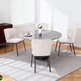 thumbnail image 2 of Kithkasa Dining Chair Set of 2,Modern Fabric Upholstered Dining Room Chair Kitchen Chairs with Wide Seat for Dining Room, Beige, 2 of 8