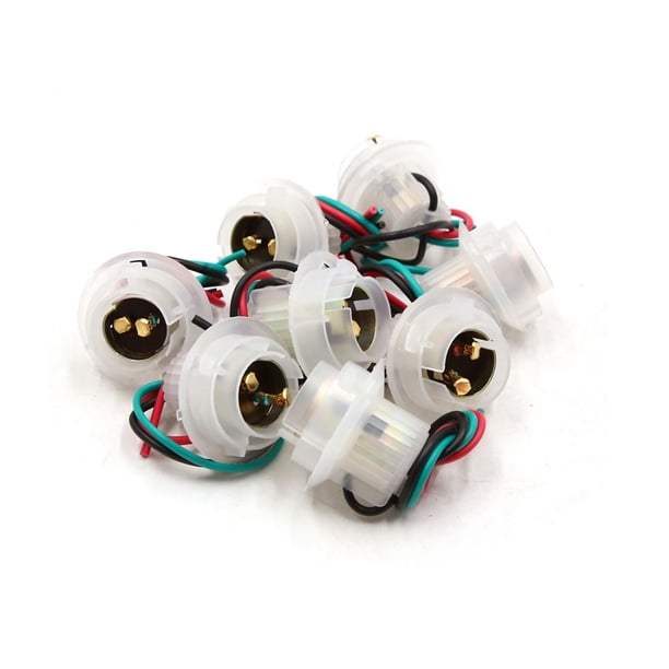 8Pcs Conector 1156 Portalámparas Casquillo Cables Bombilla LED para Coche Adaptador