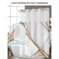 thumbnail image 6 of No Hook Shower Curtain with Snap-in Liner, White Yellow Marble Waterproof Fabric Bathroom Curtains, Ink Painting Modern Art Bath Curtains & Mesh Top Window 72"x84" Long, 6 of 9