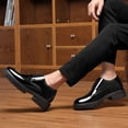 thumbnail image 3 of Zapatos de plataforma con tacón alto de 4 cm de altura para hombre, informales, de piel de charol, estilo brogue, estilo Oxford, formales, con plataforma y aumento de altura (25,5 cm), 3 of 4