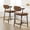Coffee Brown, variant on Counter Height Bar Stools Set with Armrests, Footrest and Soft Back, Metal Frame Bar Stools with Wide Upholstered Seat for Kitchen Islands and Counter Bars, 4 Pieces, Brown Leather