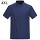 thumbnail image 2 of Uniforme de chef Delantal de cocina de verano de manga corta con bolsillos delanteros Trajes Servidor de carnicero Ropa Suministros para el hogar Absorbedores de humedad Azul 4XL Advancent LF000327-20, 2 of 7