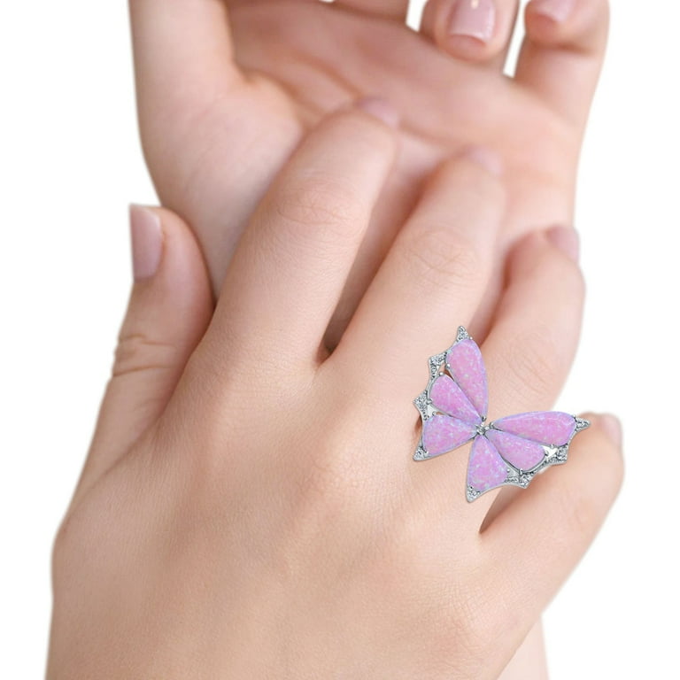 Butterfly clearance opal ring
