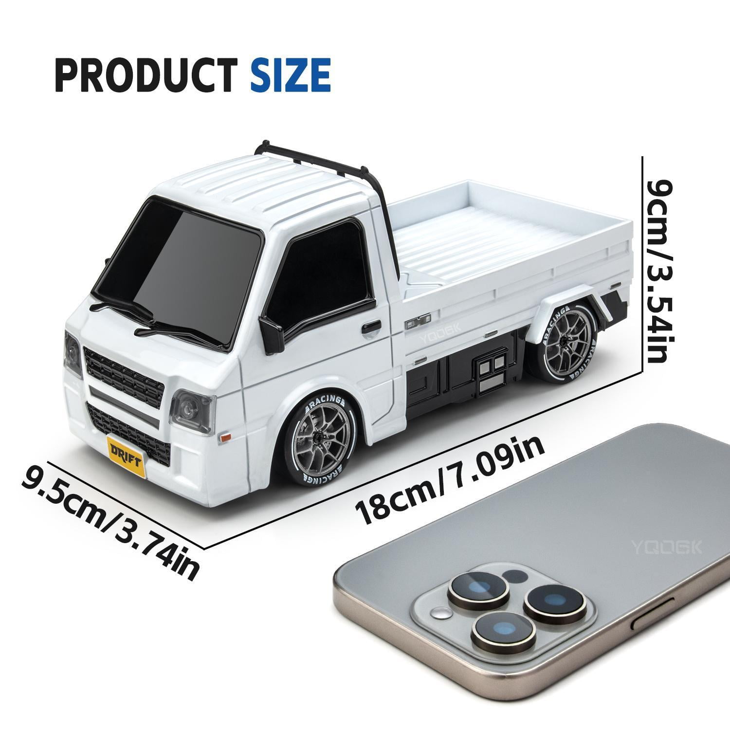 1/24 RC Drift Car, Remote Control Car, 2.4GHz 20KM/H 4WD High Speed RC Truck,Drifting Tires＆Two Batteries Racing Sports Toy Idea for Boys Girls and Adults Kids Christmas game kids toy boy