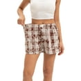 thumbnail image 3 of Women's Pajama Shorts - Stylish Plaid Boxers for Women, 3 of 6