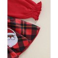 thumbnail image 6 of Suealasg Newborn Baby Girls Christmas Outfit Long Sleeve Gingerbread Man Print Plaid Romper Dress +Hairband 3 6 12 18 Months Infant Girls Fall Winter Clothes, 6 of 7