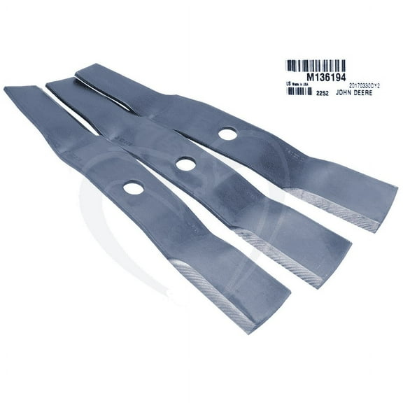 John Deere #M136194 Standard Lift Mower Blades - Set of 3