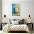 thumbnail image 5 of Buddha Canvas Wall Art Zen Picture Wall Decor Vintage Buddha Statue Painting Print Modern Meditation Living Room Decor Frame (Buddha - 1, 12x18inch (30x45cm)), 5 of 6