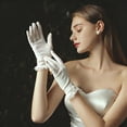 thumbnail image 6 of Misright Wedding Thin Gloves Proms Gloves for Operas Stage Evening Dinner for Women Lady, 6 of 10