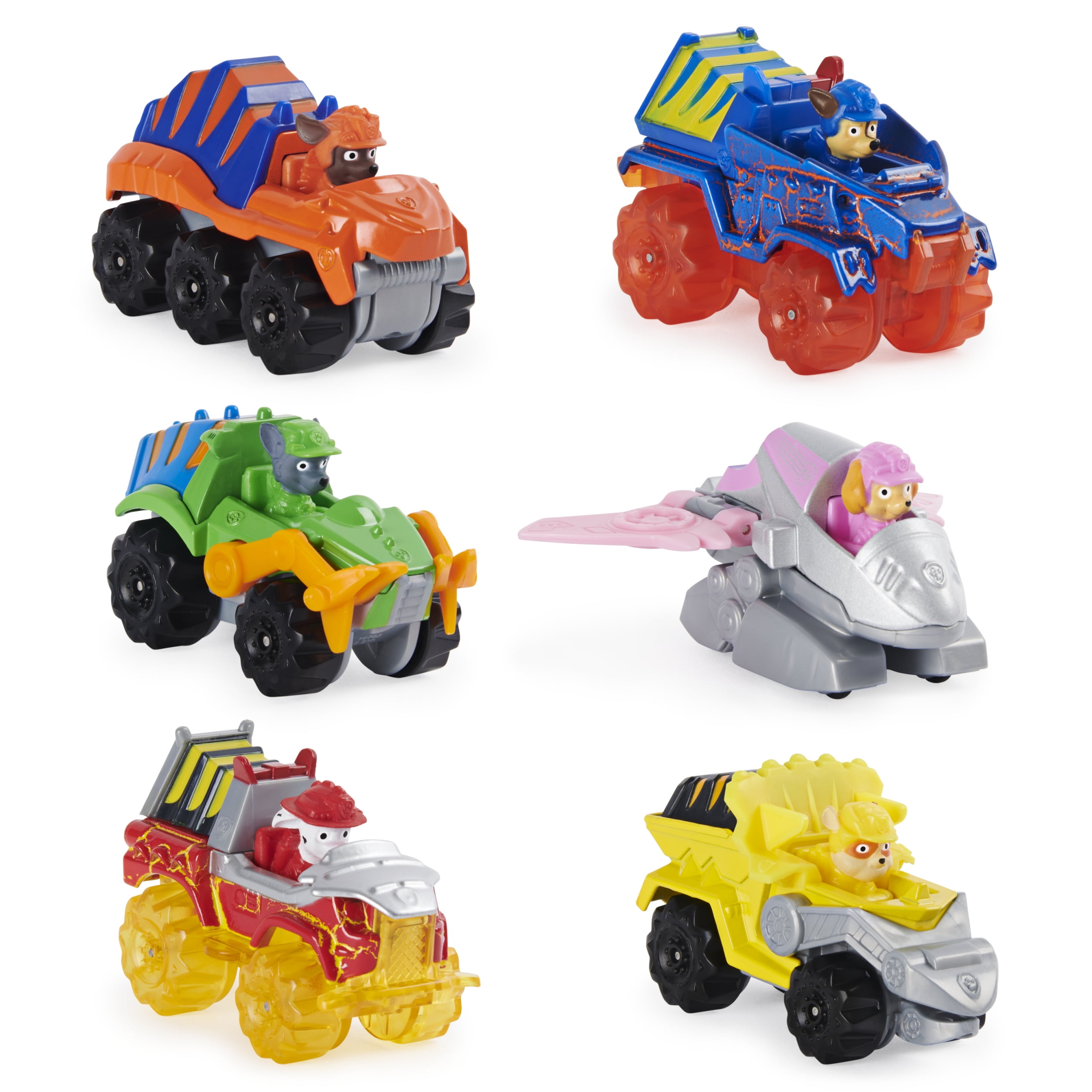 PAW Patrol, True Metal Dino Rescue Gift Pack of 6 Collectible Die-Cast Vehicles, 1:55 Scale
