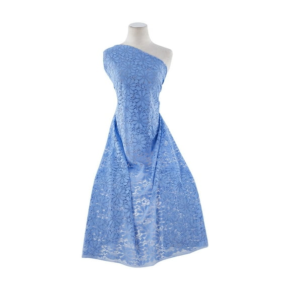 Zelouf Eva Corded Floral Lace , Sewing, DIY, Crafts Fabric by the Yard, 461 Bluebird, 3 Yard