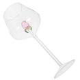 thumbnail image 3 of Pink Glass Goblet for Storage Elegant Design NonSlip Cup Perfect for Home Office Size 1pc, 3 of 4