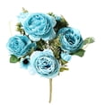 thumbnail image 2 of 1Pc Clearance Under $3 Artificial Ranunculus Silk Flower For Vase, Abs Elegant Blue, 2 of 9