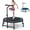 Blue, variant on FUNMILY 50" Hexagonal Adult Trampoline with T-Bar Handle - 550LBS Capacity, 48 Bungee Cords, Foldable Mini Fitness Rebounder for Home Gym Exercise
