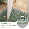 thumbnail image 4 of Washable Rug 9x12 Mushroom Butterfly Area Rug Non Slip Living Room Large Rugs Insect Moth Print Carpet Non Shedding Soft Bedroom Floor Mat Thin Foldable Modern Carpet for Farmhouse, Green, 4 of 6