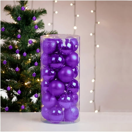 

24 Barreled Christmas Balls Christmas Gift Decoration Pendant Pe Ball Plastic Ball