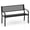 Black, variant on Zaverox 50 Inches Outdoor Garden Bench with Geometric Lattice Backrest and Slatted Seat, Heavy Duty Cast Iron Frame for Patio, Porch, and Yard, Rust Resistant Black Finish