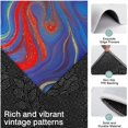 thumbnail image 3 of Blue Red Gold Marble Pattern Kitchen Rugs Sets Of 3,Kitchen Runner Rugs Non Skid Washable,Decorative Kitchen Floor Mats for Kitchen,Sink,Laundry,17"x30"+ 17"x47" + 17"x59", 3 of 6