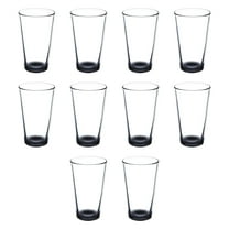 Beer Glasses 16 oz. Set of 10, Bulk Pack - Pint, Groomsmen gifts, Barware - Black