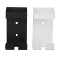 thumbnail image 4 of Soporte para rizador de pelo para baño, estante de almacenamiento de rizador de acero inoxidable montado en la pared, color blanco y negro, 2 uds., 4 of 5