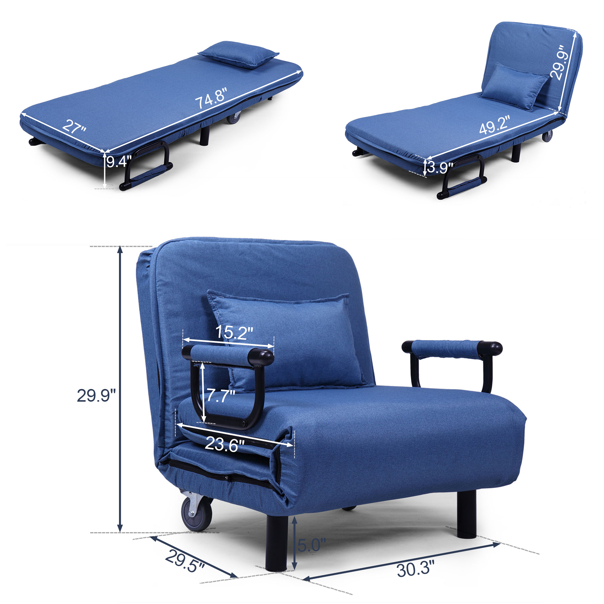 jaxpety folding chaise lounge