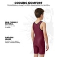thumbnail image 3 of Exxact Sports Plain Youth Wrestling Singlet For Boys, Premium Powerlifting Singlet, Kids Wrestling Singlets For Training - (Maroon, YM), 3 of 7