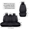 thumbnail image 2 of OTOEZ Universal PU Car Seat Cover Luxurious Full-Covered Front & Rear 5-Seat Cushion Protector Fit Most Honda Toyota Chevy Ford Nissan SUV, 2 of 11
