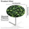 thumbnail image 6 of SEANATIVE Fitted Round Table Covers 24 x 24 Inch Highboy Tablecloth Easy to Install Cocktail Topper Cap Cover Small Bar Tablecloths for Parties Events Decor, Clover Leaf St. Patrick's Day Green, 6 of 7