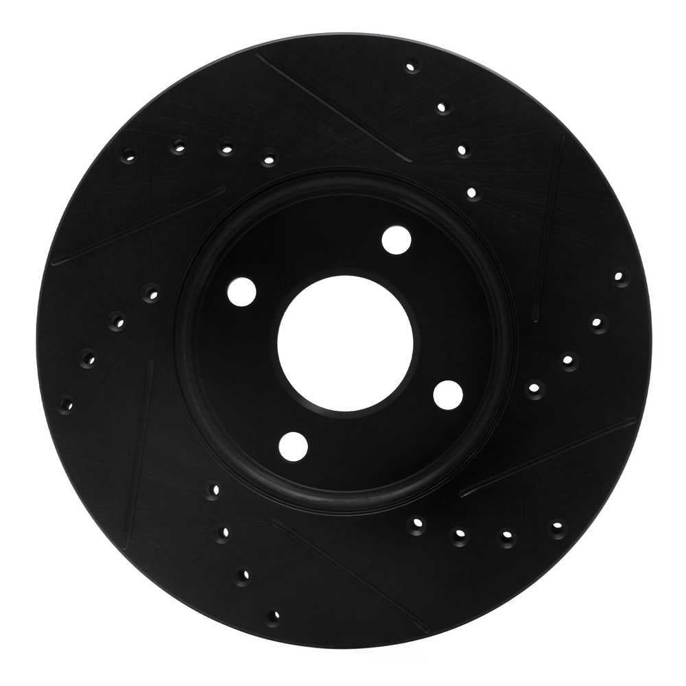 Dynamic Friction Company 633-54053L DFC Brake Rotor - Drilled And Slotted - Black