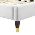 thumbnail image 4 of Modway Sienna Modern Style Performance Velvet Queen Platform Bed in White, 4 of 10