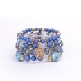 thumbnail image 4 of Bohemian-style multi-layer hollow-out heart pendant tassel bracelet set - best-selling glass bead multi-layer jewelry in Europe and America, 4 of 5