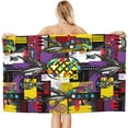 thumbnail image 2 of Yibo Funny Polka Dot Pineapples Beach Towel Abstract 80s 90s Style Colorful Hippy Geometric Bath Pool Towels Absorbent Quick Dry, 2 of 7