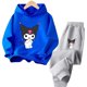 thumbnail image 3 of Conjunto de chándal informal y divertido para niños, sudadera con capucha Kuromi, pantalones largos, 2 piezas, suéter, ropa Sanrio, 3 of 5