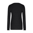thumbnail image 5 of Women's Long Sleeve Shirts Women's Long Sleeve Pullover Solid Color Round Neck Fixed Buckle Fashion Casual Base Shirt, S-2XL, 5 of 6