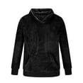 thumbnail image 4 of IROINNID Crewneck Sweatshirts for Men Comfy Double-sided Plush Hoodie Sport Hooded Sweater Top Long Sleeve Hooded Blouse,Black, 4 of 5