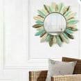 thumbnail image 3 of Espejo de arte del hierro perfecl espejo de pared decorativo círculo bohemio, 3 of 8