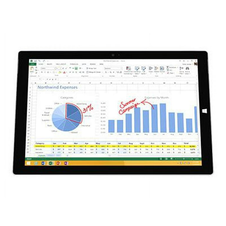 Microsoft Surface 3 - Tablet - Intel Atom x7 - Z8700 / up to 2.4 GHz - Windows  10 Home - HD Graphics - 2 GB RAM - 64 GB SSD - 10.8