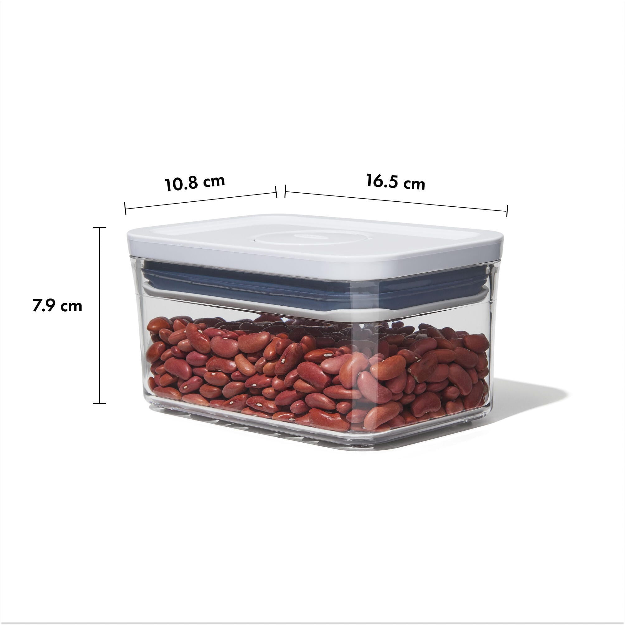 OXO POP Container 0.6-Qt Mini Rectangle Food Storage Container, White
