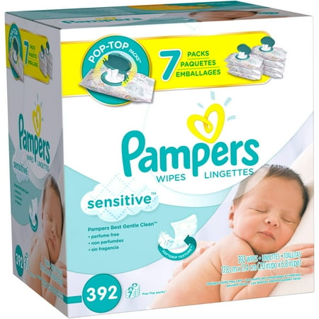 Pampers Sensitive Baby Wipes, 392 sheets