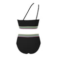 thumbnail image 5 of Women High Waisted Bikini Set One Shoulder Two Piece Swimsuits Color Block Bathing Suits With Swimwear Bottom Junior Bathing Suits One Pi3ce Swimsuit Swimwear Women Shorts Long Board Shorts Women's, 5 of 5