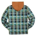 thumbnail image 3 of Awdenio Thickened Cotton Plaid Long Sleeve Loose Hooded Jacket Men's Coat, 3 of 3