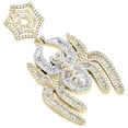 thumbnail image 3 of 10K Yellow Gold Baguette Diamond Spider w/ Web Pendant Statement Charm 2.05 CT, 3 of 6