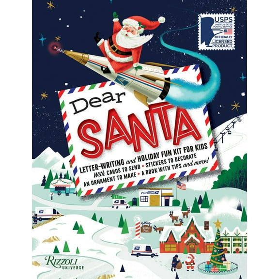 Dear Santa: Letter-Writing and Holiday Fun Kit for Kids, (Hardcover)