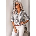 thumbnail image 3 of Animal Print Pocketed Button Down Top, 3 of 7