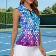thumbnail image 5 of Uorisanigo Fish Scale Pattern Women's Golf Top Soft Versatile Women's Dry-Fit Golf Shirts Casual Sleeveless Workout Tank Tops Relaxed for Women, 5 of 7