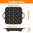 thumbnail image 2 of FUYGRCJ 16 Holes Takoyaki Grill Pan, Cast Iron Takoyaki Maker Skillet Griddle, Nonstick Pancake Ball Maker, Japanese Octopus Meat Ball Mold Maker, Easy to Clean Pancake Ball Pan for Gas Stove, 2 of 11