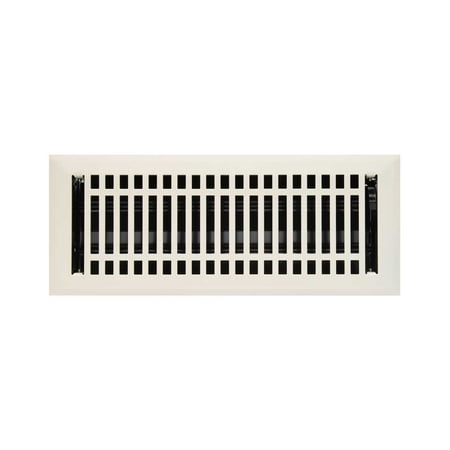 

Signature Hardware 909571-4-12 Contemporary Steel Floor Register - Almond