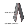 thumbnail image 3 of INSPIRE CHIC Women's Paisley Polka Dots Pattern Skinny Long Scarves, Satin Silky Ribbon Hair Band Neckerchief Neck Scarf 37.4x3.5" Black, 3 of 6